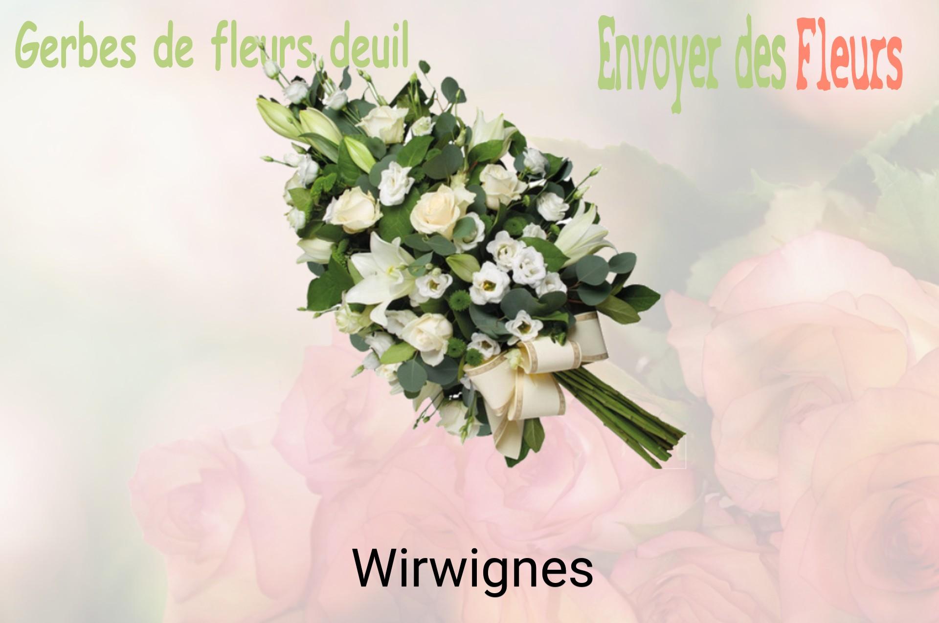 Gerbe de fleurs de deuil livrée à Wirwignes